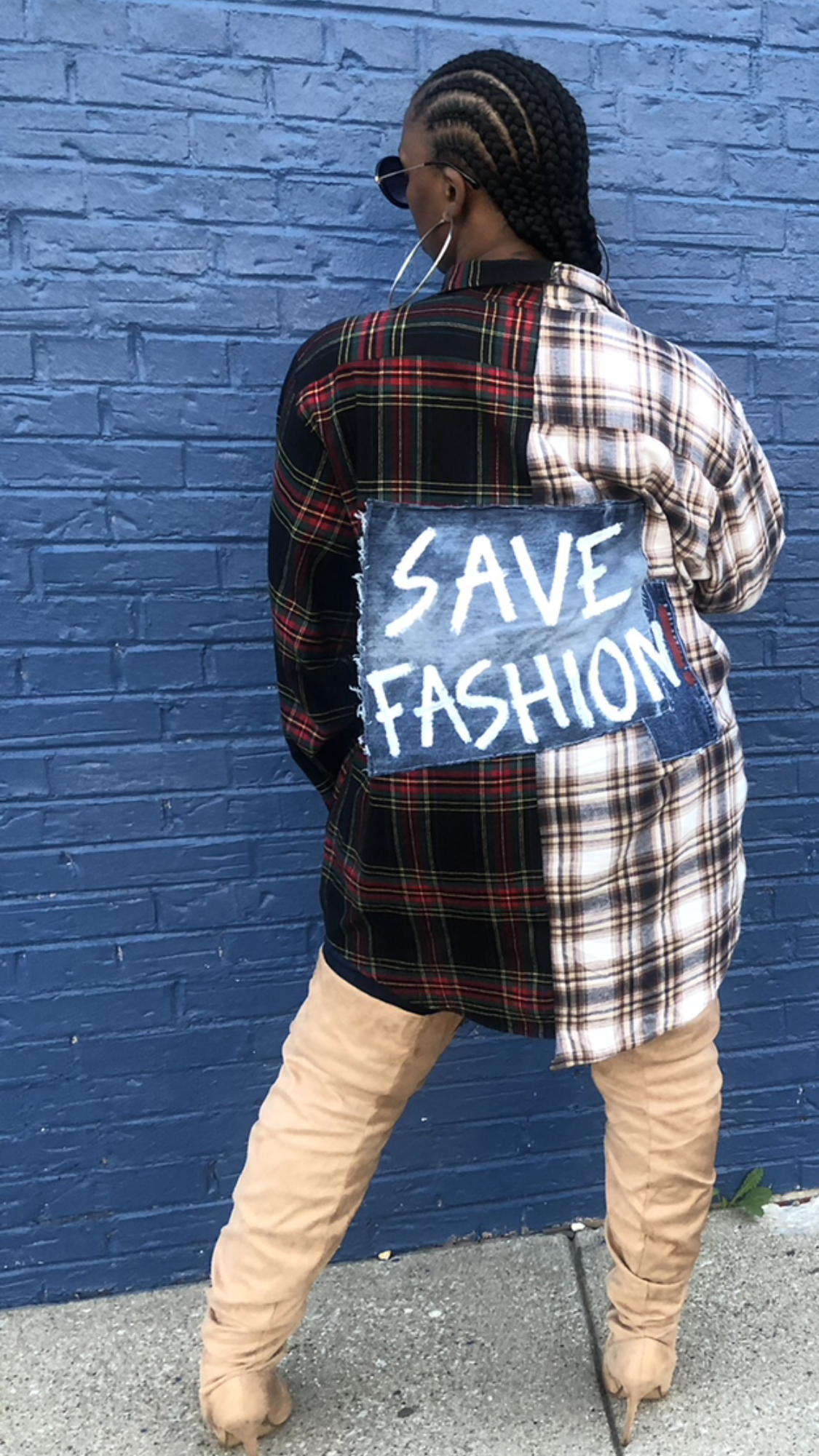 SAVE FASHION Oversized Flannel