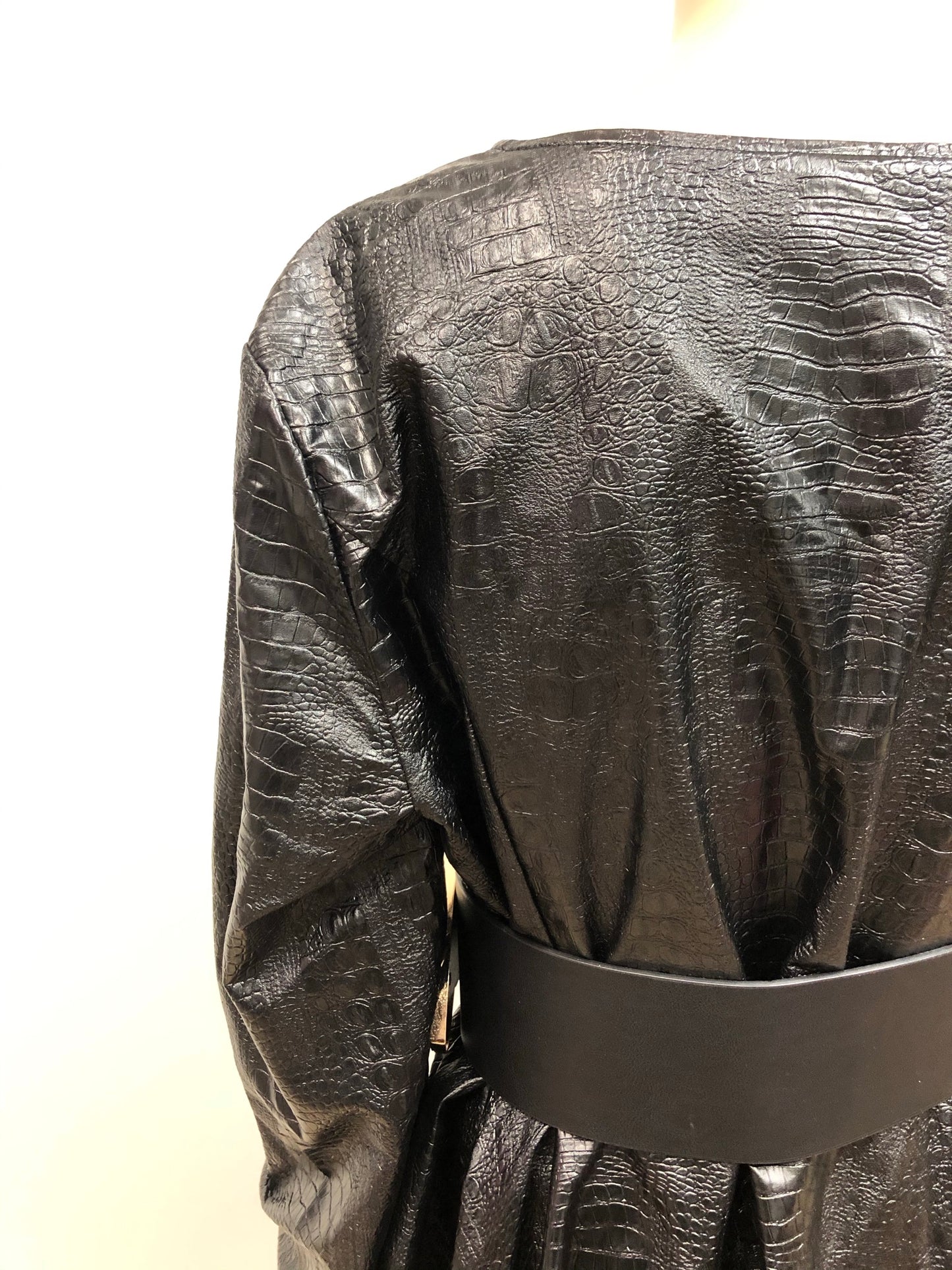 Vintage Jessica Faux Leather Peplum Jacket Size Free up to 3x