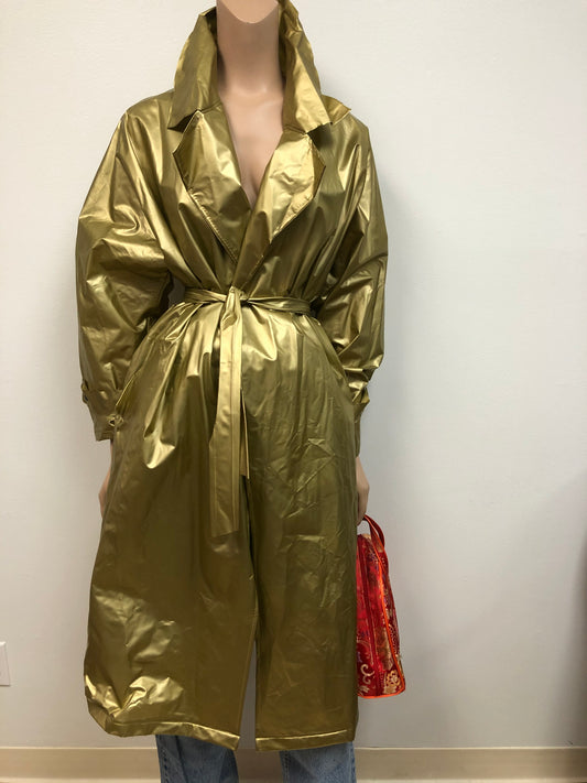 Vintage Liquid Gold Trench Size Free Up To 2X