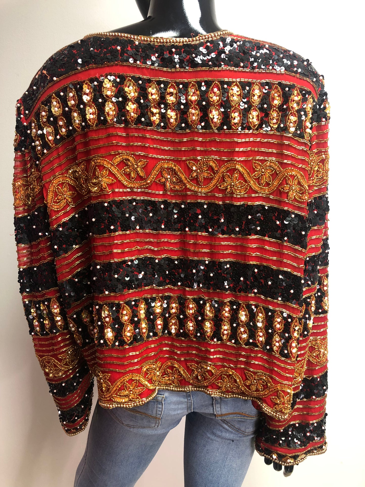 Vintage Jasmine Sequin Jacket Size 3X