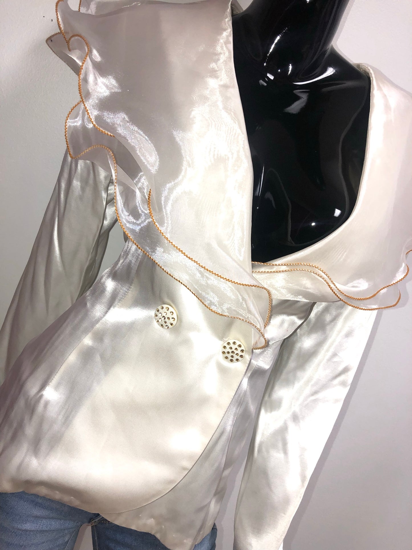 Vintage Brittany Ruffle Blazer Size XL