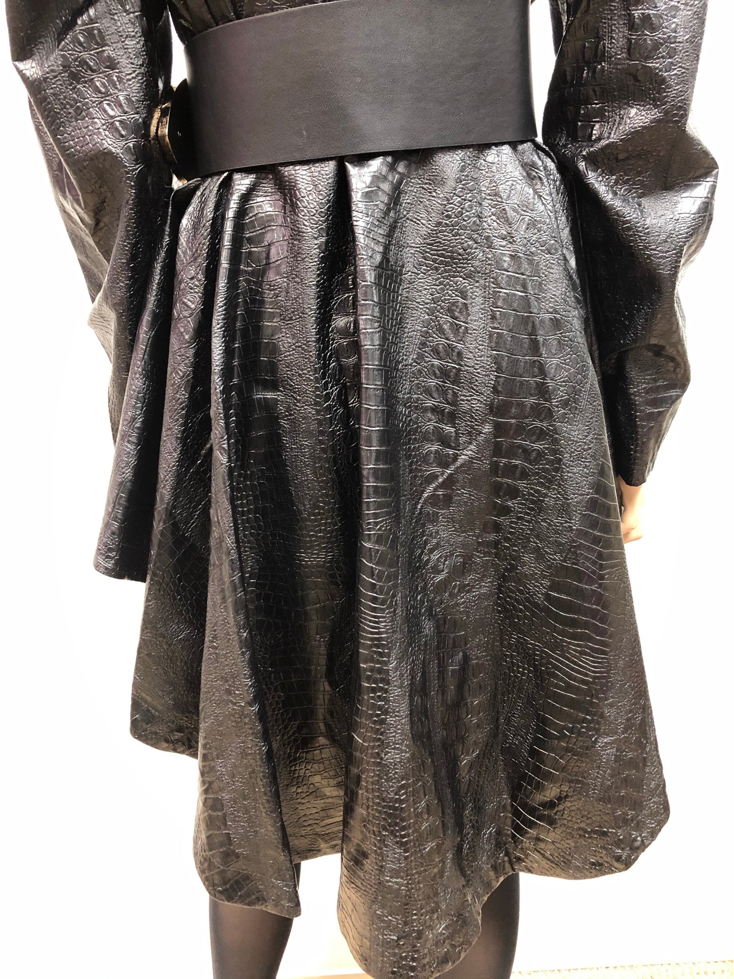 Vintage Jessica Faux Leather Peplum Jacket Size Free up to 3x