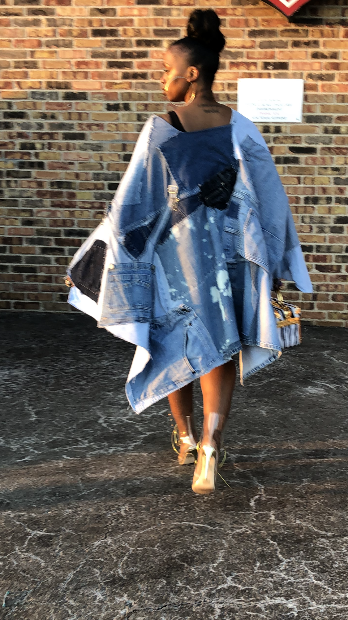 BaddGirl Custom Denim Poncho/Dress