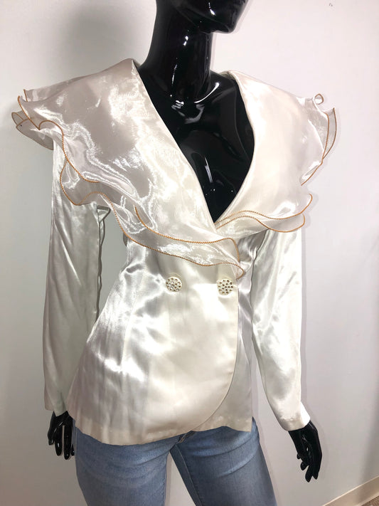 Vintage Brittany Ruffle Blazer Size XL