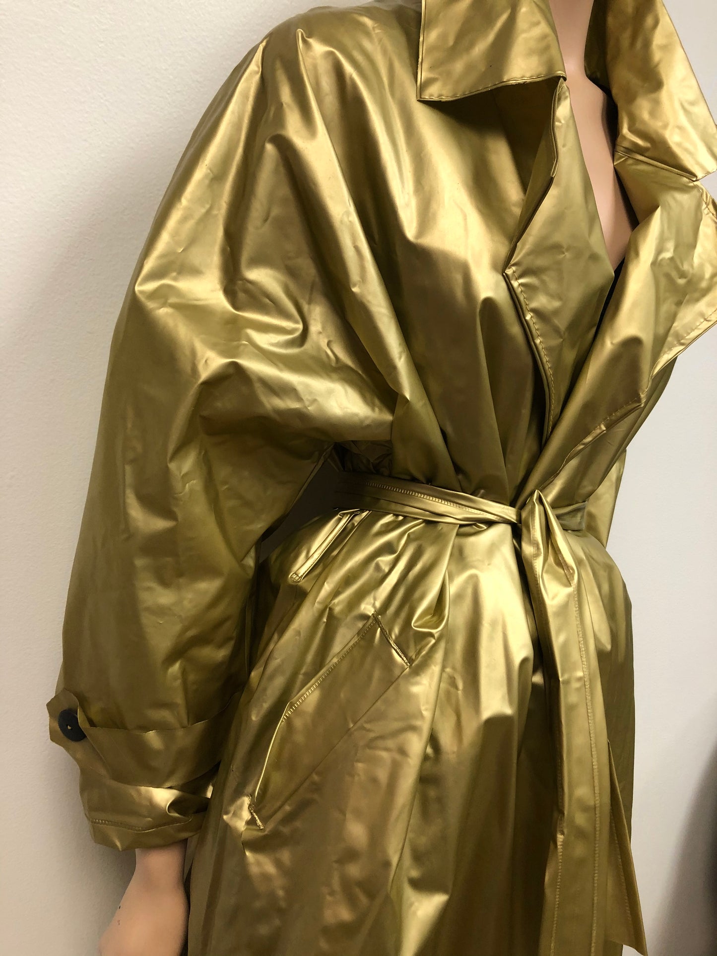Vintage Liquid Gold Trench Size Free Up To 2X