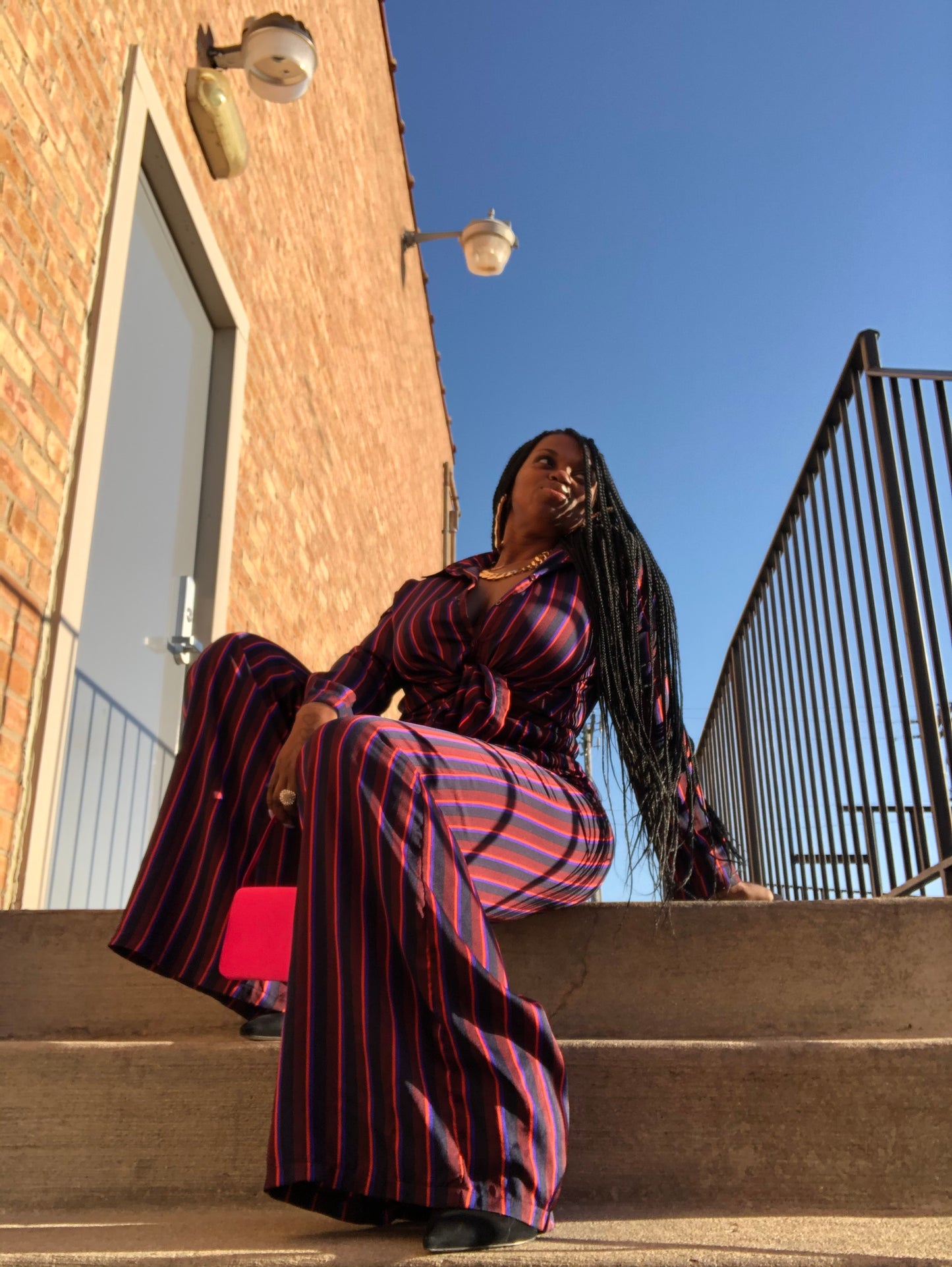 Vintage “In Alignment” 2Pc Pants Set
