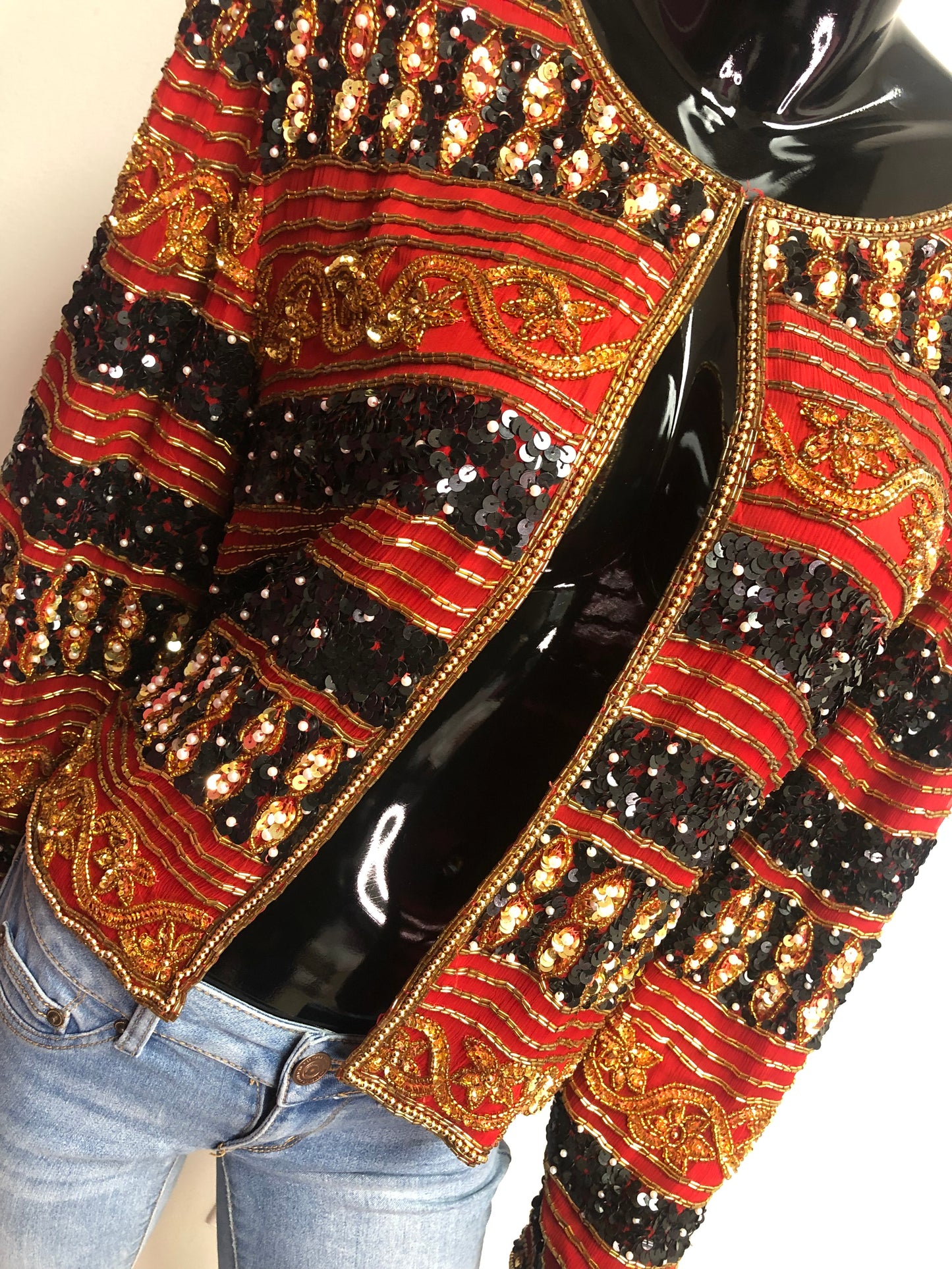 Vintage Jasmine Sequin Jacket Size 3X