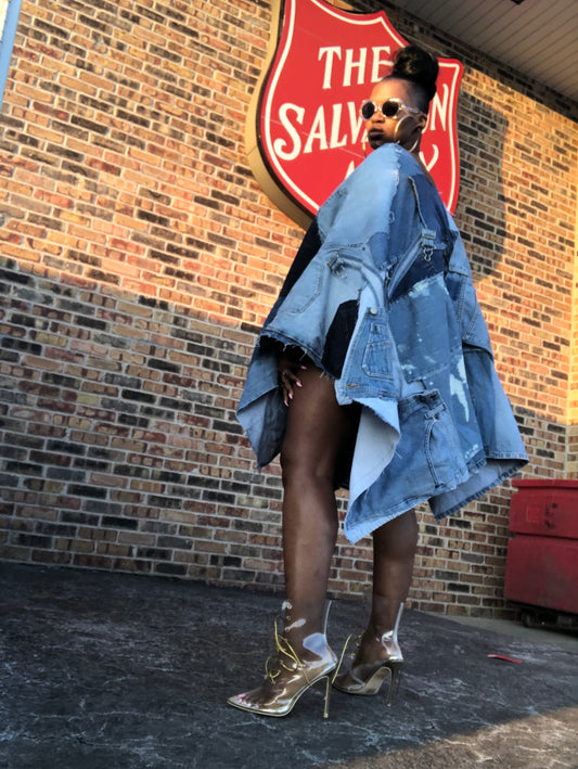 BaddGirl Custom Denim Poncho/Dress