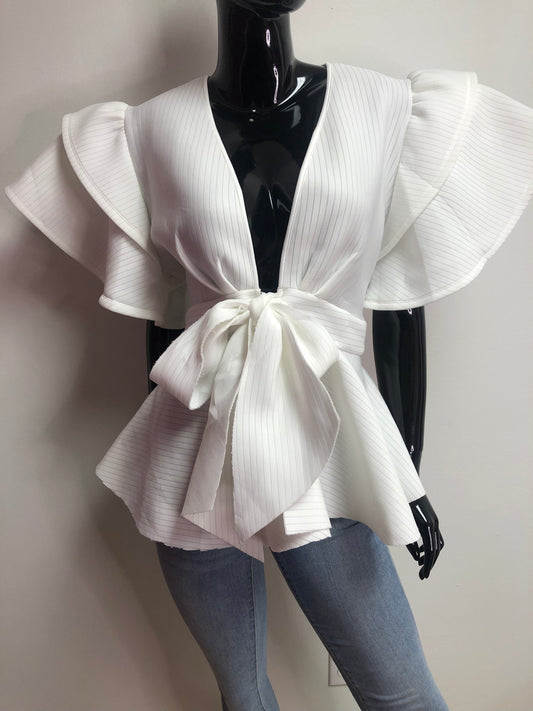 Vintage Winnie Ruffle Blouse Size 1X