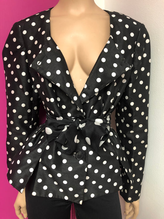 Vintage Must Love Polka Dots Blazer Size L