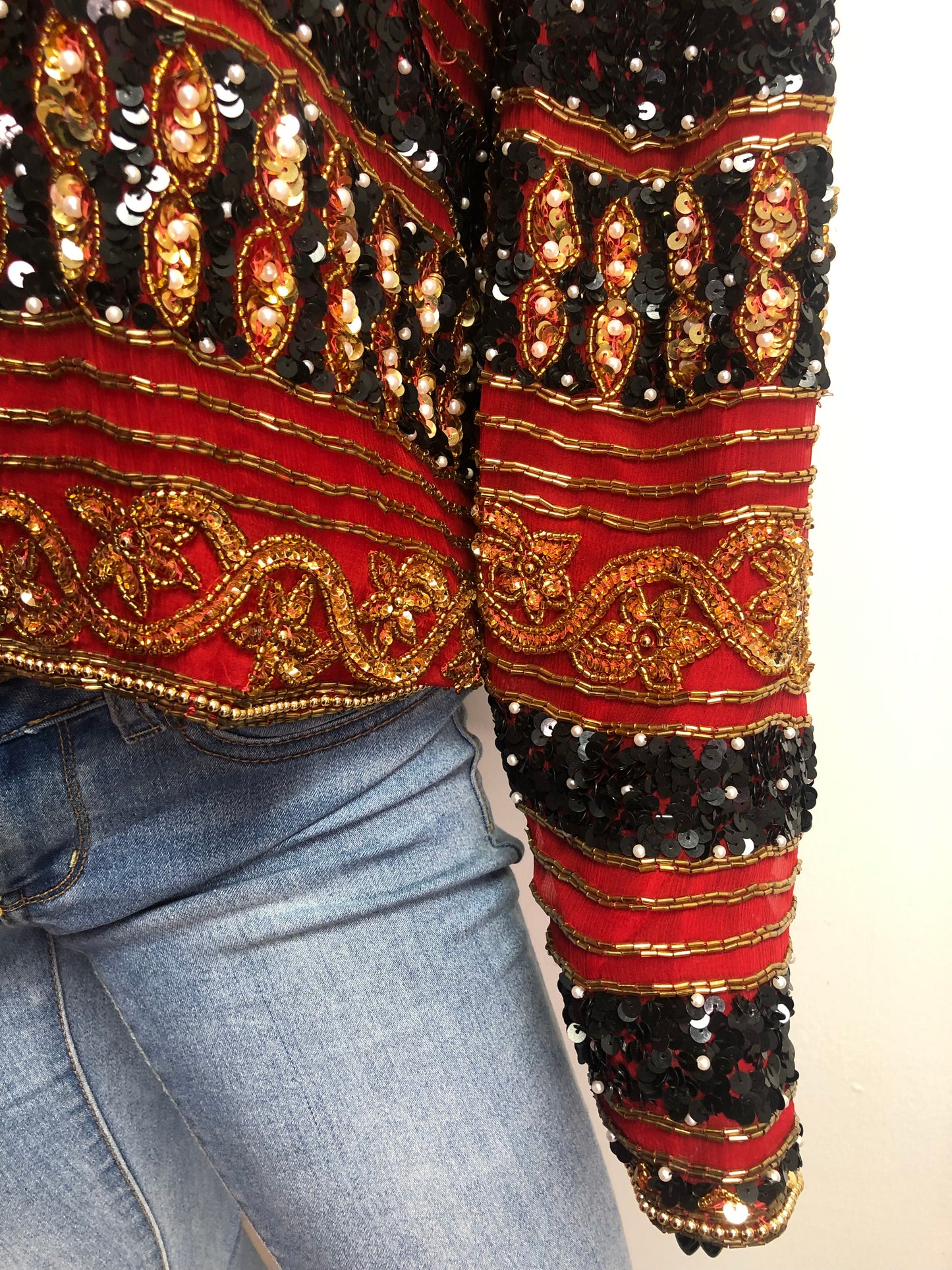 Vintage Jasmine Sequin Jacket Size 3X